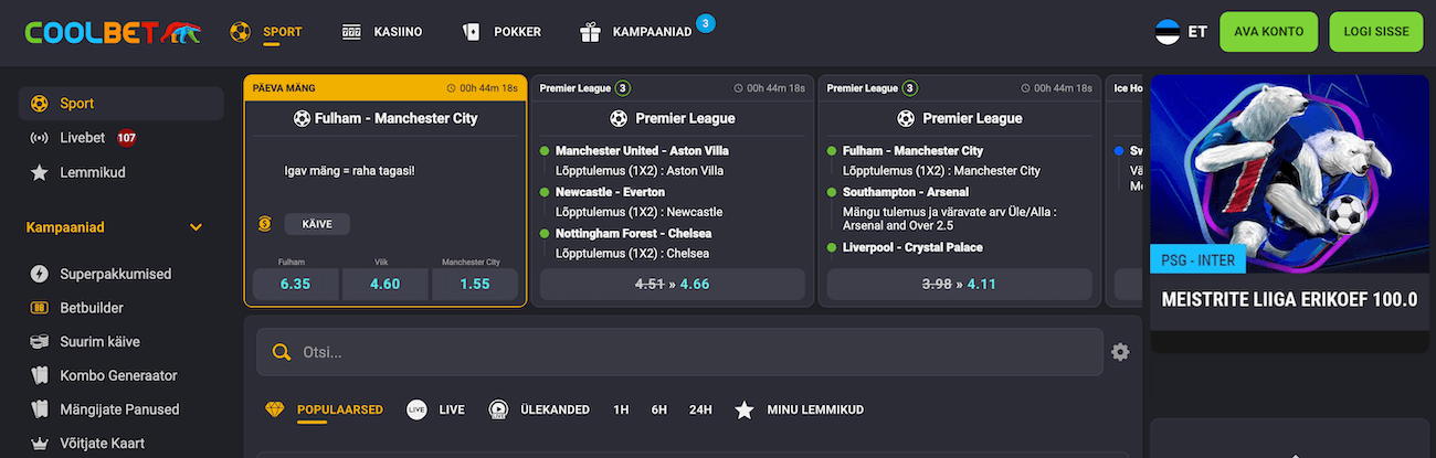 Parimad spordiennustus portaalid Eestis 2025