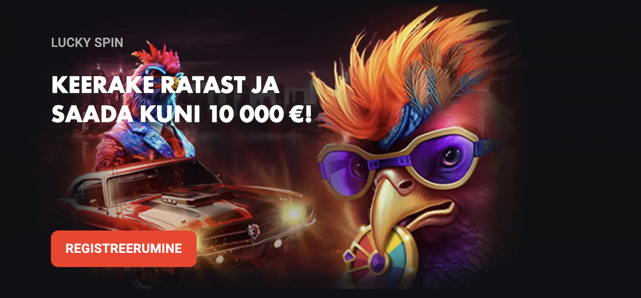 Rooster bet kasiino pakkumised Eestis 2026