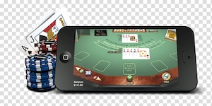 Online blackjack lauamäng kasiinos kaartide ja panustusväljadega