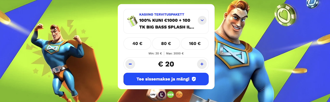 Campeon kasiino avalehekülg Eestis 2026 - kontovaba registreerimine ja tervitusboonus