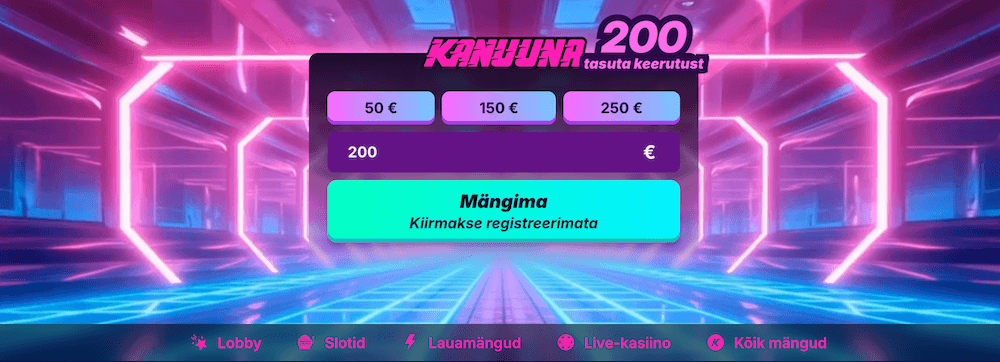 Parimad tervitusboonused Eesti kasiinodes 2026 – 100% kuni 500% + tasuta keerutused