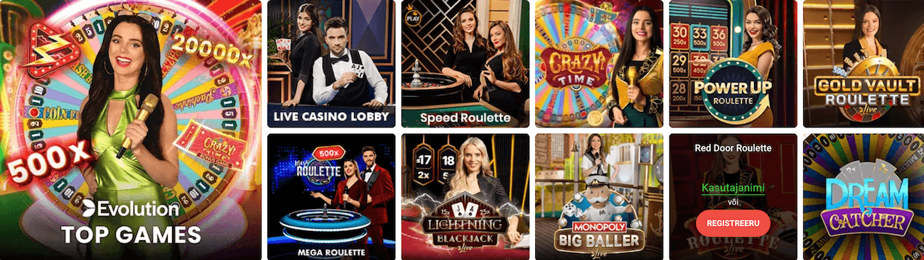 22Bet live kasiino ja mängusaated