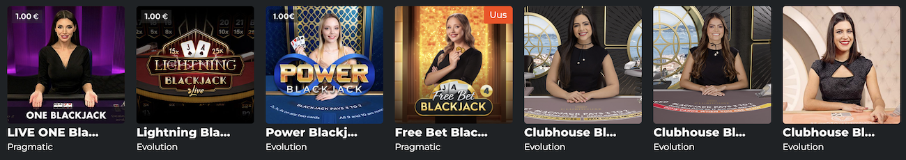 Lightning Blackjack kordajatega 2026