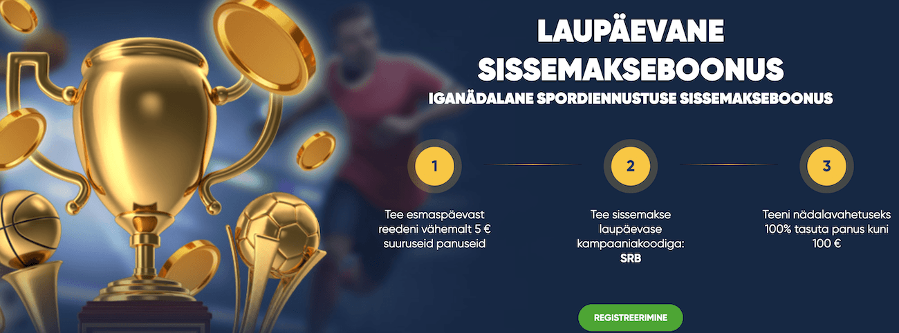 Iviwin laupäeva tasuta panused kuni 100 € koodiga SRB