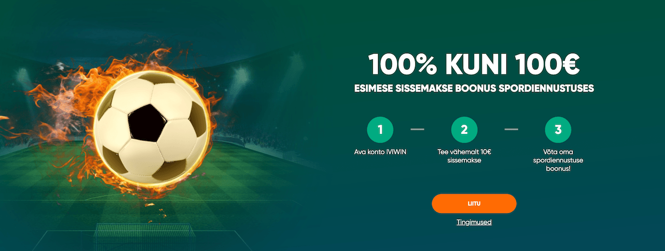 Iviwin spordiboonus 100% kuni 100 €
